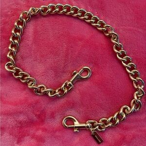 Coach gold purse chain